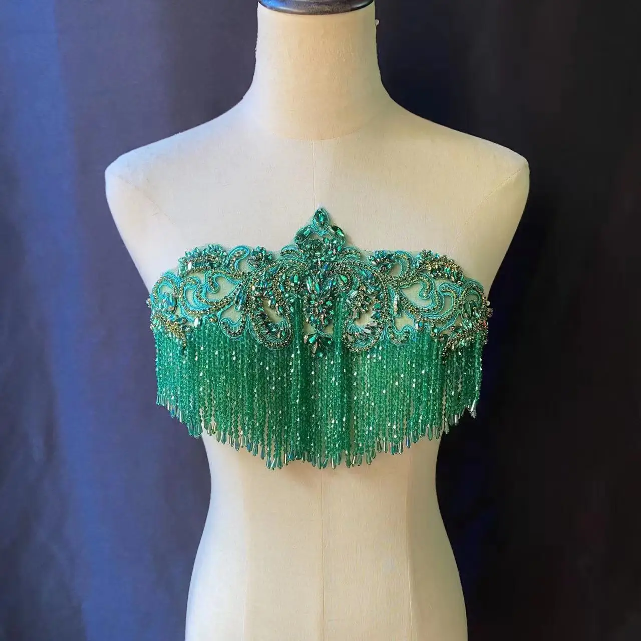 

10+Colors Diamond Fringe Chain Bodice Rhinestone Patch Applique for Shoulder Trim,Bridal Necklace Sash,Party DIY Clothes Decor