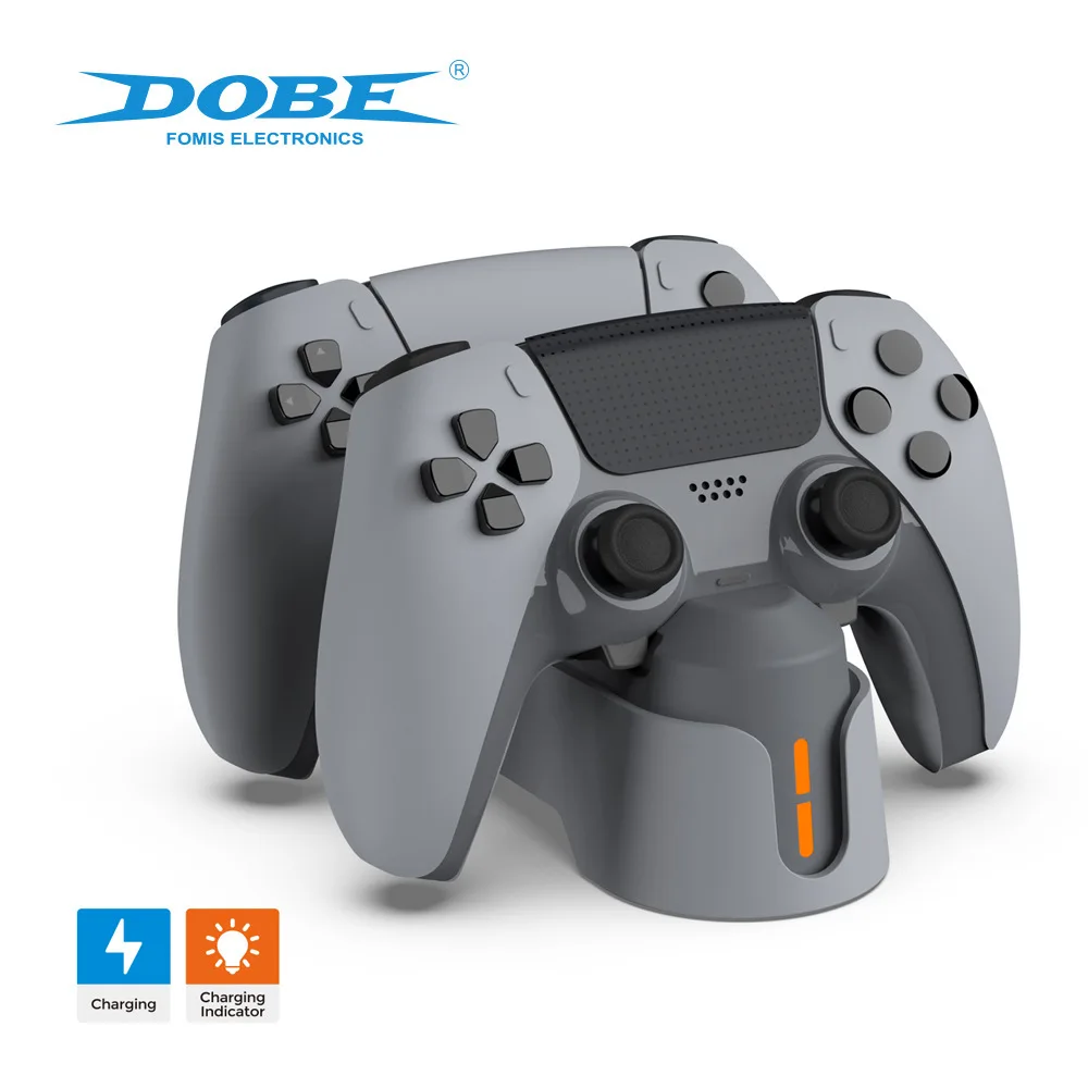 PS5 듀얼 컨트롤러 충전 스테이션 디지털 에디션 PS5 고속 충전기 독용 LED 표시기가 있는 무선 게임 패드 독