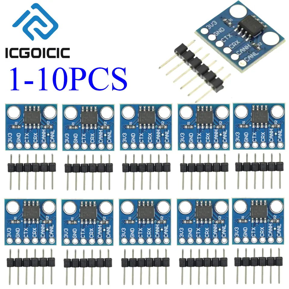 1-10pcs SN65HVD230 CAN Bus Transceiver Module – 3.3V, 1Mbps, for Arduino ESP32 STM32 CAN 2.0B image 1