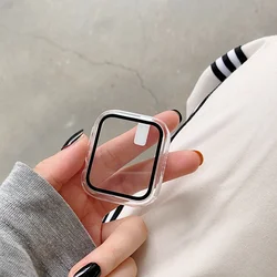 Deluxe Tempered Glass Screen Protector and Protective Case - Series 1 2 3 42MM (Transparent)