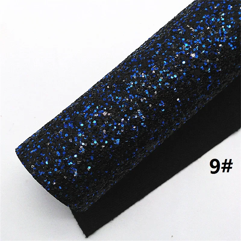 Leather Fabric Mini Roll 30X134CM or 21X29CM Chunky Glitter Leather Faux Leather Soft Felt Backing For Making Bows DIY