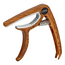 Universal Guitar Capo with Professional Tuning Clamp (Wood)