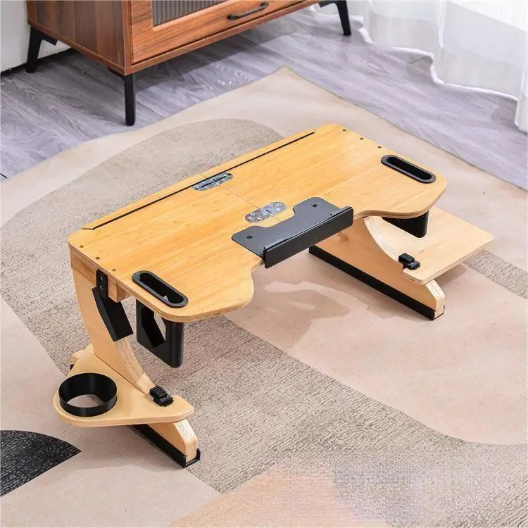 

Wooden 360°Adjustable Notebook Stand, Desk Computer Stand, Portable Foldable Stand, Multifunctional Lazy Person Lying Desk