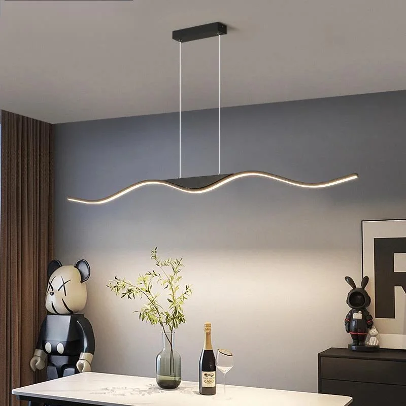 

Nordic LED Pendant Light For Dining Living Room Home Decoration Bedroom Art Line Indoor Lighting Hanging Lamp Restaurant Fixture