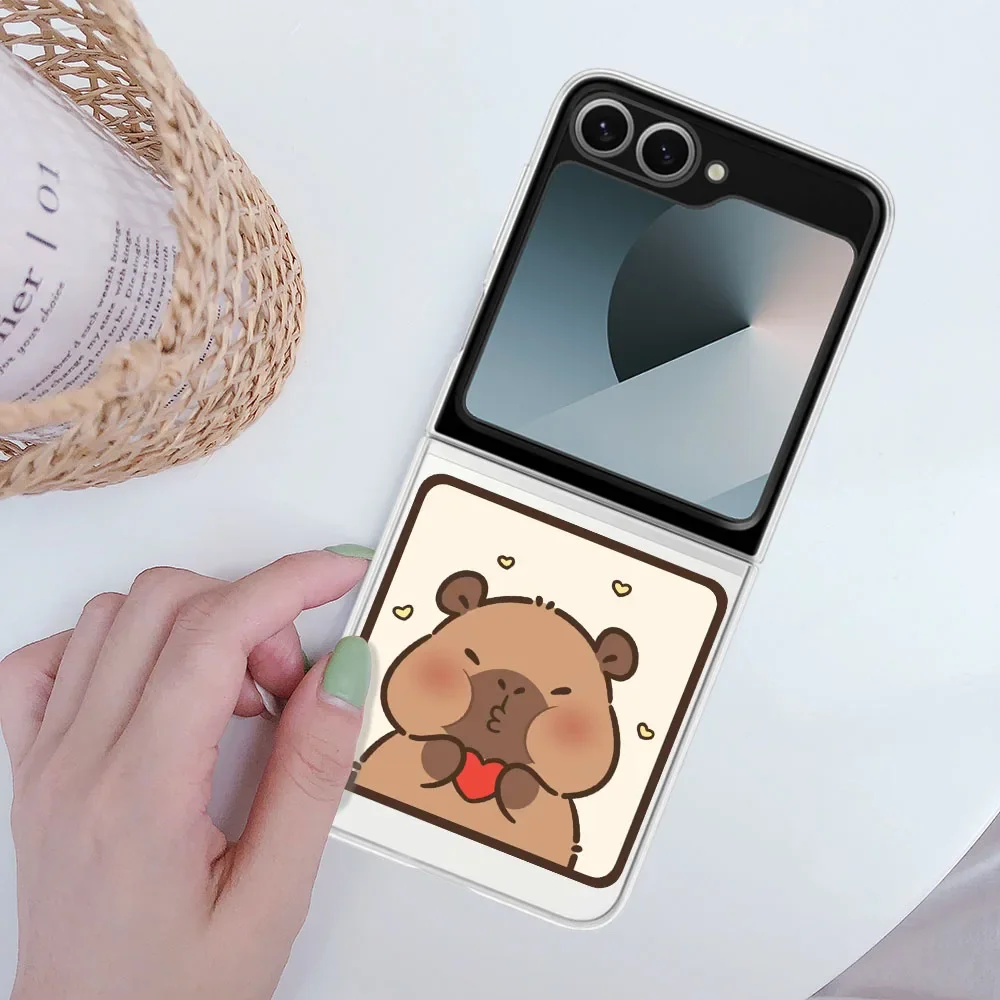 Adorable Capybara Anime Pattern Transparent Case