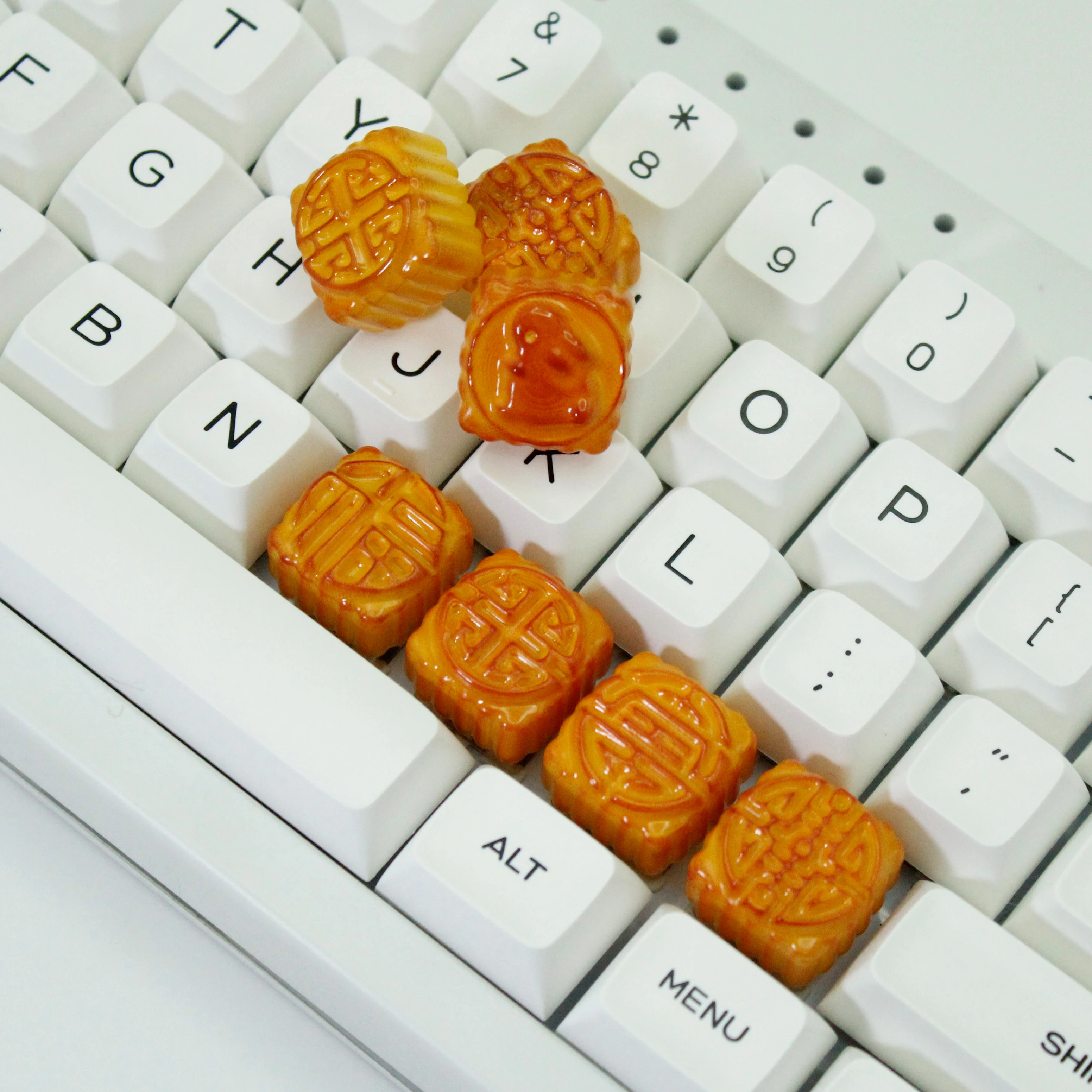 

Keycap Games Gourmet Mooncake DIY 3D Personalized Resin Keycaps for Mechanical Keyboards Ecs Key Cherry MX Axis Handmade Keycap