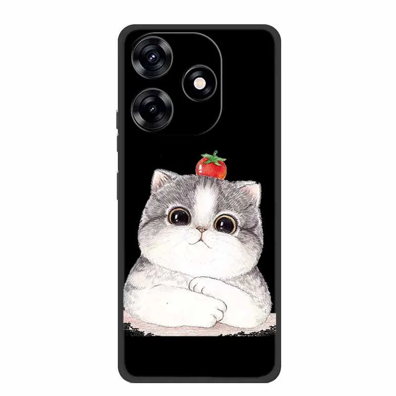 Premium Black Silicone Soft Phone Case - 6.6 Protective Back Cover Shell