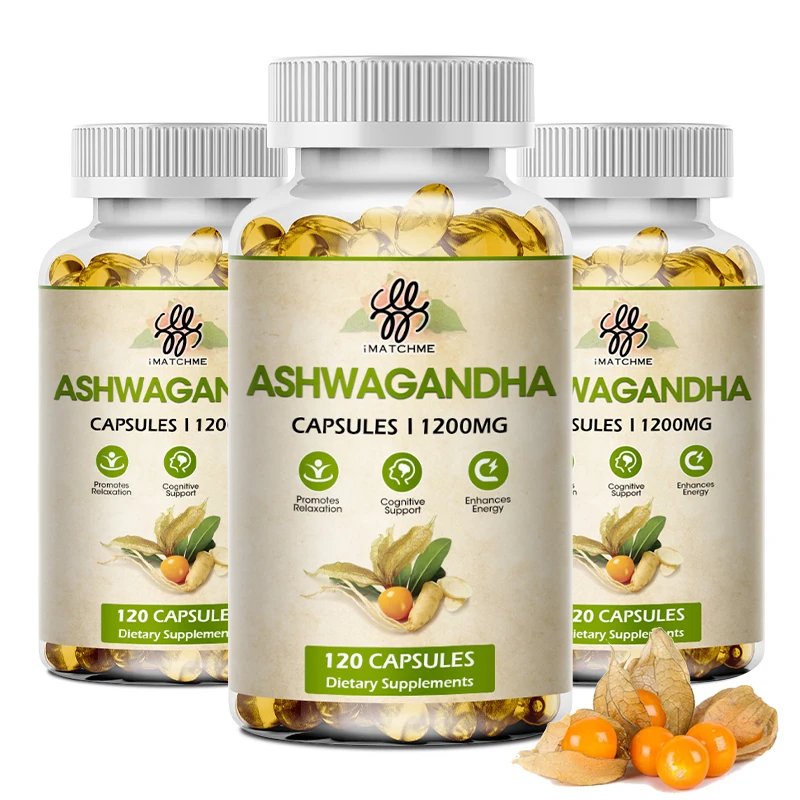AshwagandhaHerbalSupplement1200mg120CapsulesVegetarianNonGMO