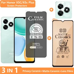 Tri - Layer Defense Screen Protector with Privacy and Matte Finish - HONOR X5C Plus