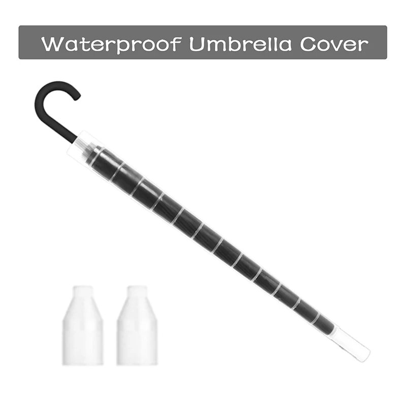 1 Pc Plastic Non-drip Car Retractable Cover Umbrella Waterproof Home Sleeve Holder Drip-proof Transparent