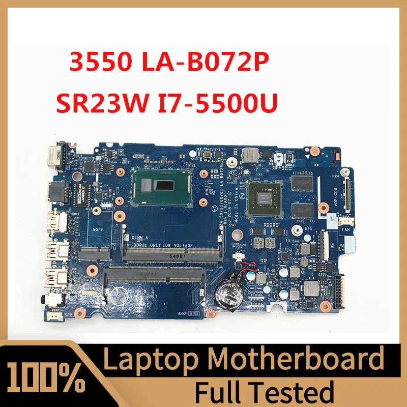 

Материнская плата для ноутбука Dell 60/61, с процессором SR23W I7-5500U
