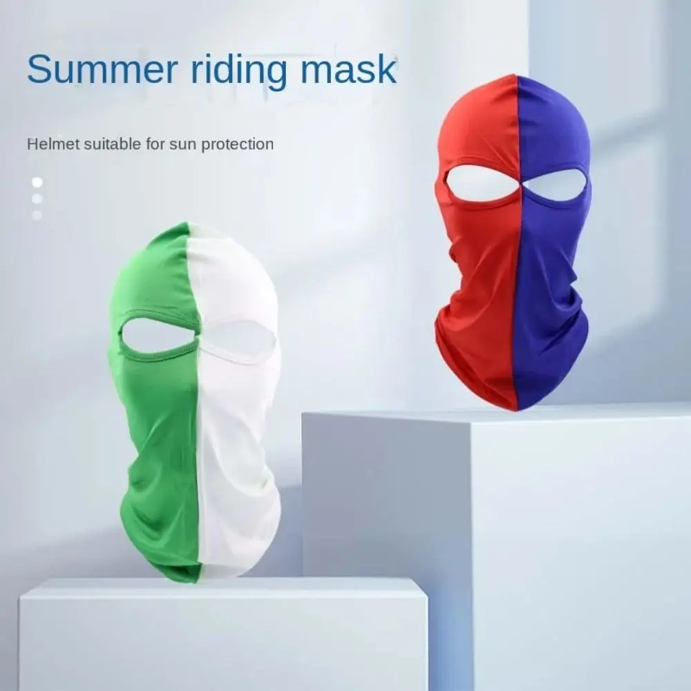 New 3 Hole Full Face Mask Sunscreen Two Tone Style Riding Scarf Dust Head Cover