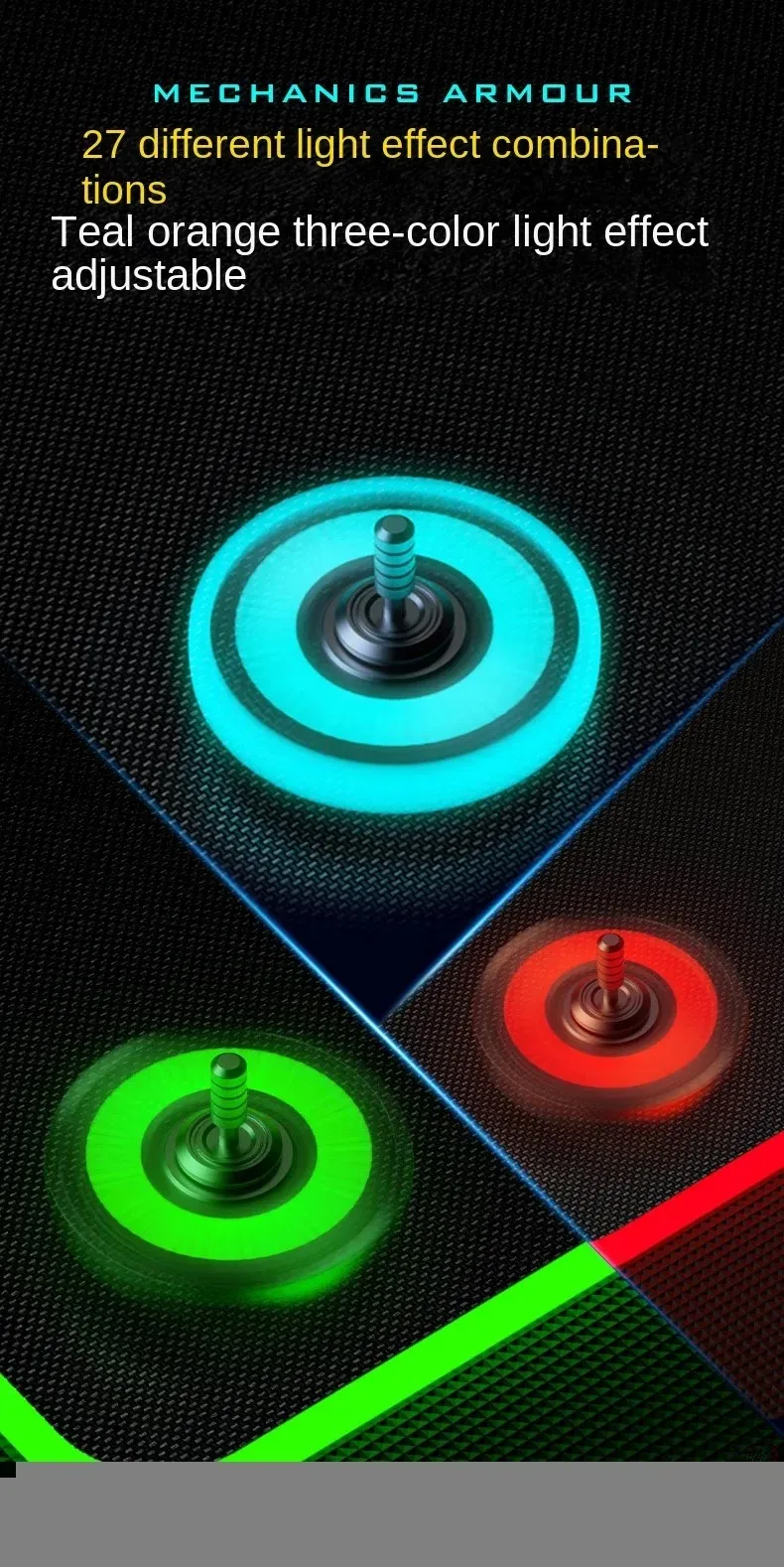 Fidget spinner de metal luminoso brinquedo antistress para adhd_voghion.com