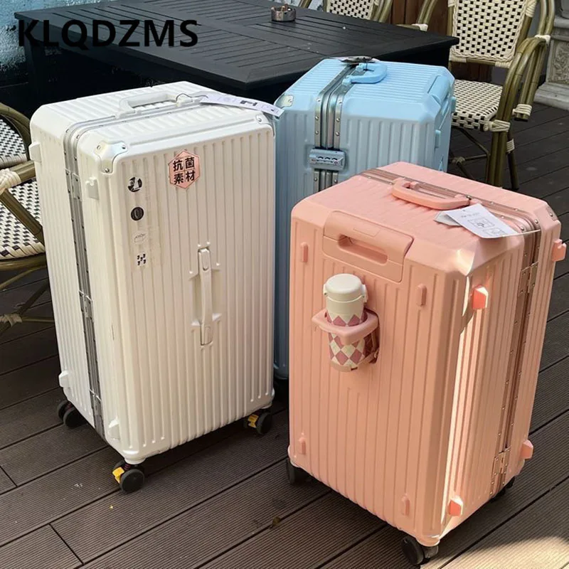 KLQDZMS 대용량 트롤리 케이스, 바퀴 달린 탑승 암호 상자, 롤링 수하물, 22 인치, 24 인치, 26 인치, 28 인치, 30 인치, 신제품