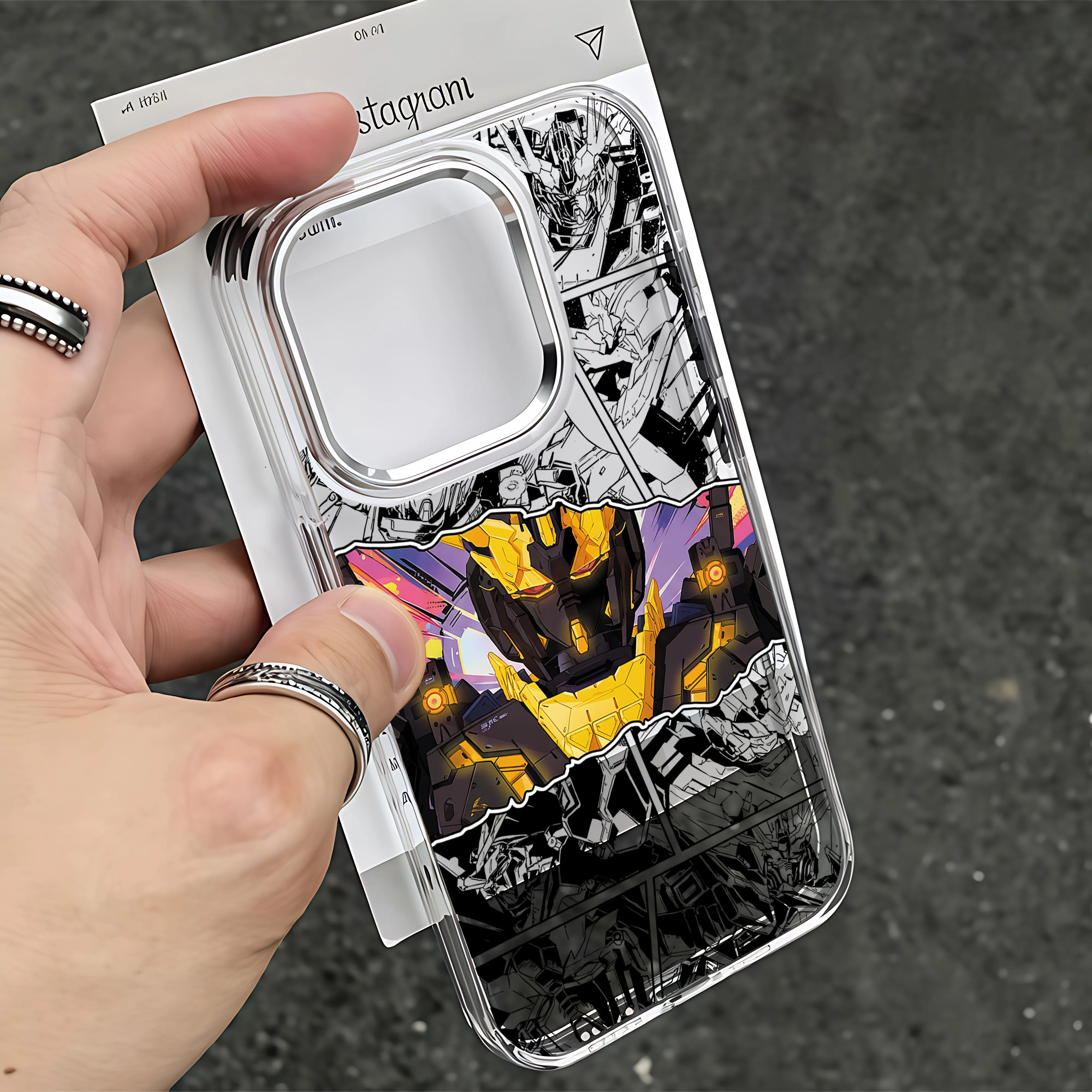 Cool Anime Gundams Clear Phone Case