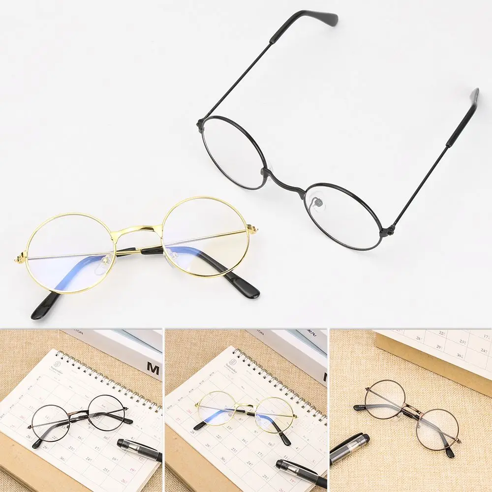 Metal New Fashion Flat Light Girl Boy Round Children's Flat Mirror Small Round Glasses Clothing Accesories Retro