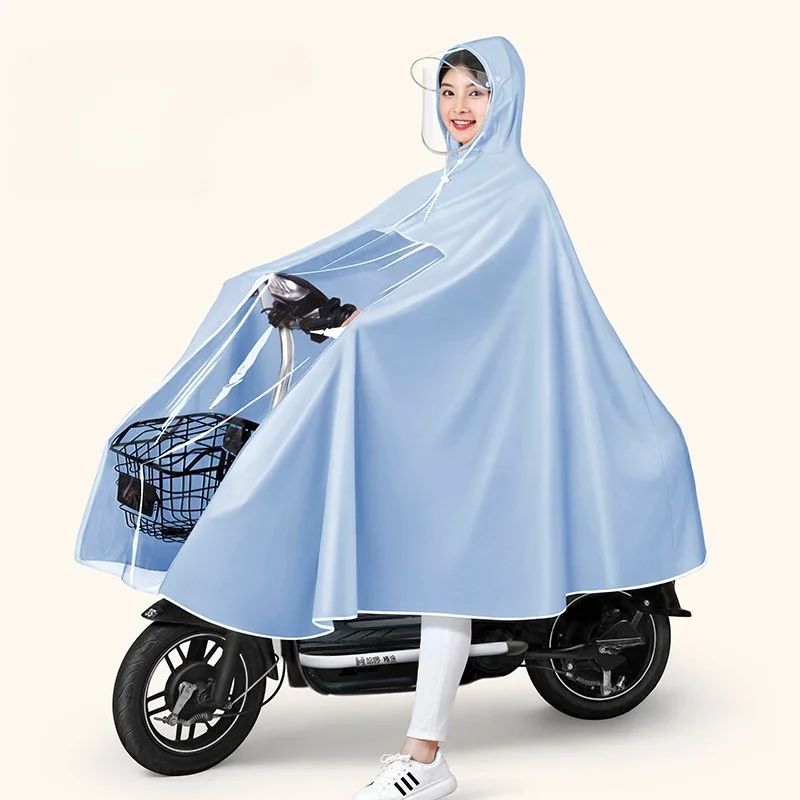 Potable Bicycle Raincoat Fashionable Transparent Large Brim
