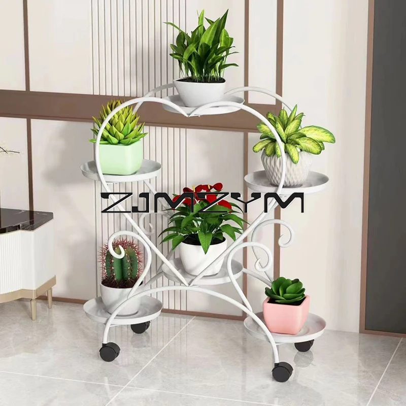 5/6/9 Potted Flower Metal Shelves Plant Rack Plant Pot Stand Decoration Indoor Outdoor Garden