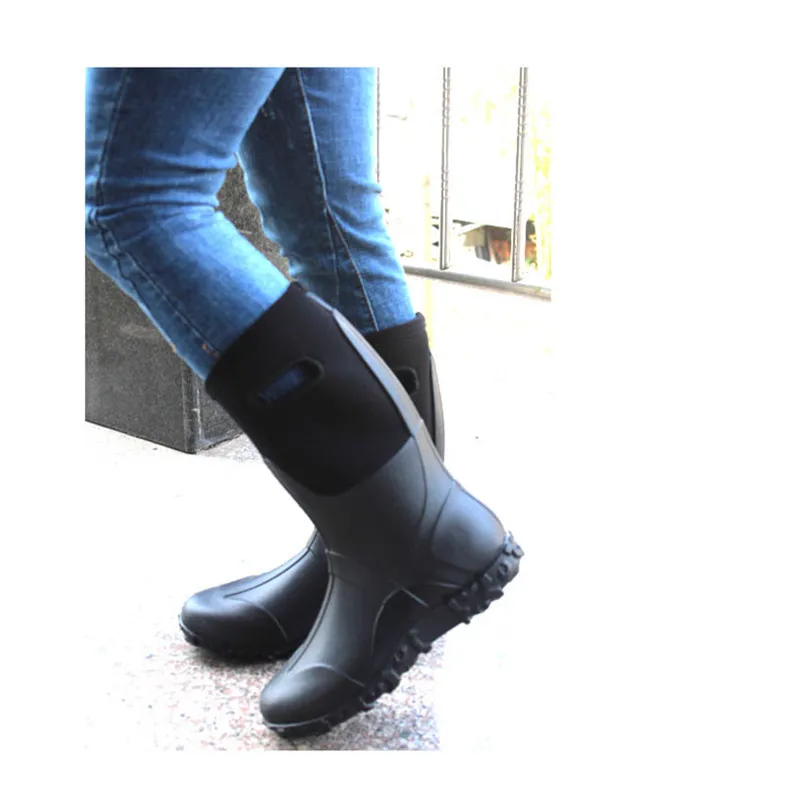Waterproof Neoprene High Rain Boots Keep Warm Anti-Slip Fishing Shoes High Quality Bionic Camouflage Hunting Boots