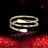 Bague Huitan moderne multi-couches pour femme, couleur or, bijou délicat et élégant pour soirée, accessoire de doigt tendance et raffiné