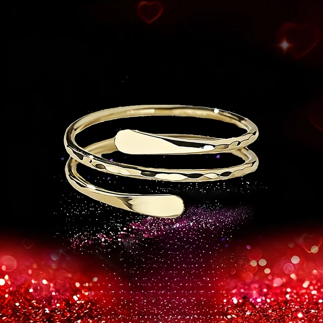 Bague Huitan moderne multi-couches pour femme, couleur or, bijou délicat et élégant pour soirée, accessoire de doigt tendance et raffiné