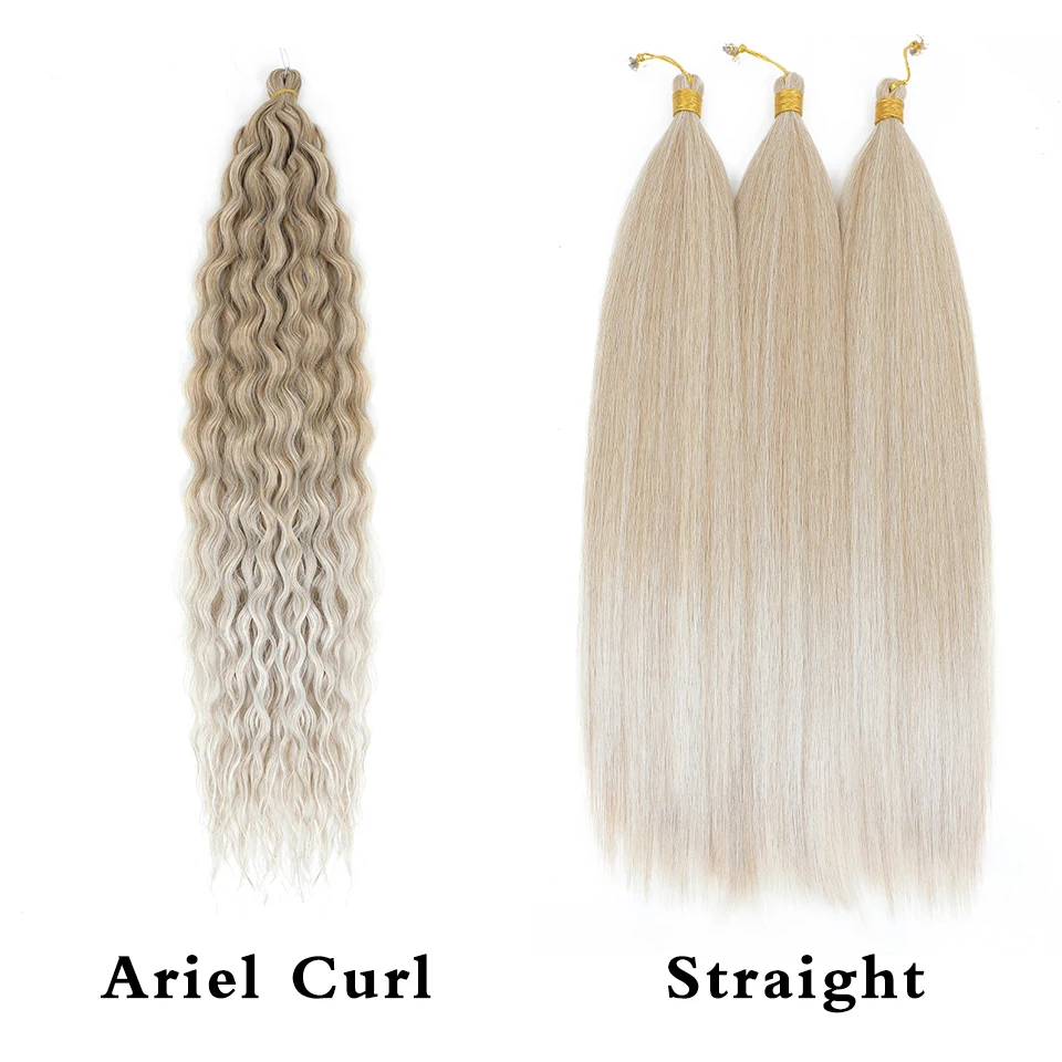 Ariel Straight Pony Synthetic Hair 22 Inch Hair Bundles Crochet Braids Hair Braiding Hair Ombre Purple Crochet Hair Extensions