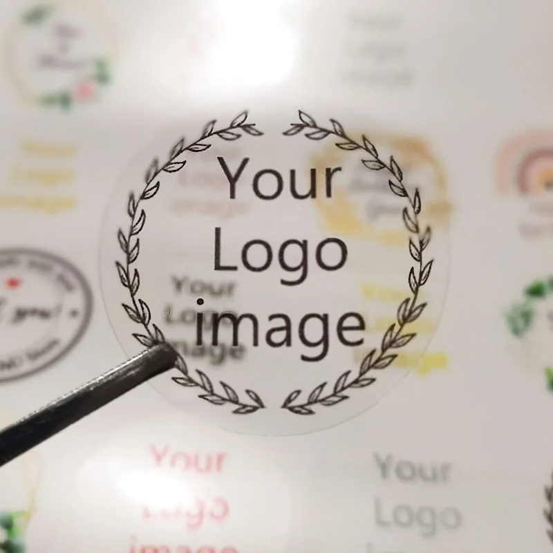 Custom Stickers Transparent Label Personalized Name Wedding Logos Eyelash Waterproof