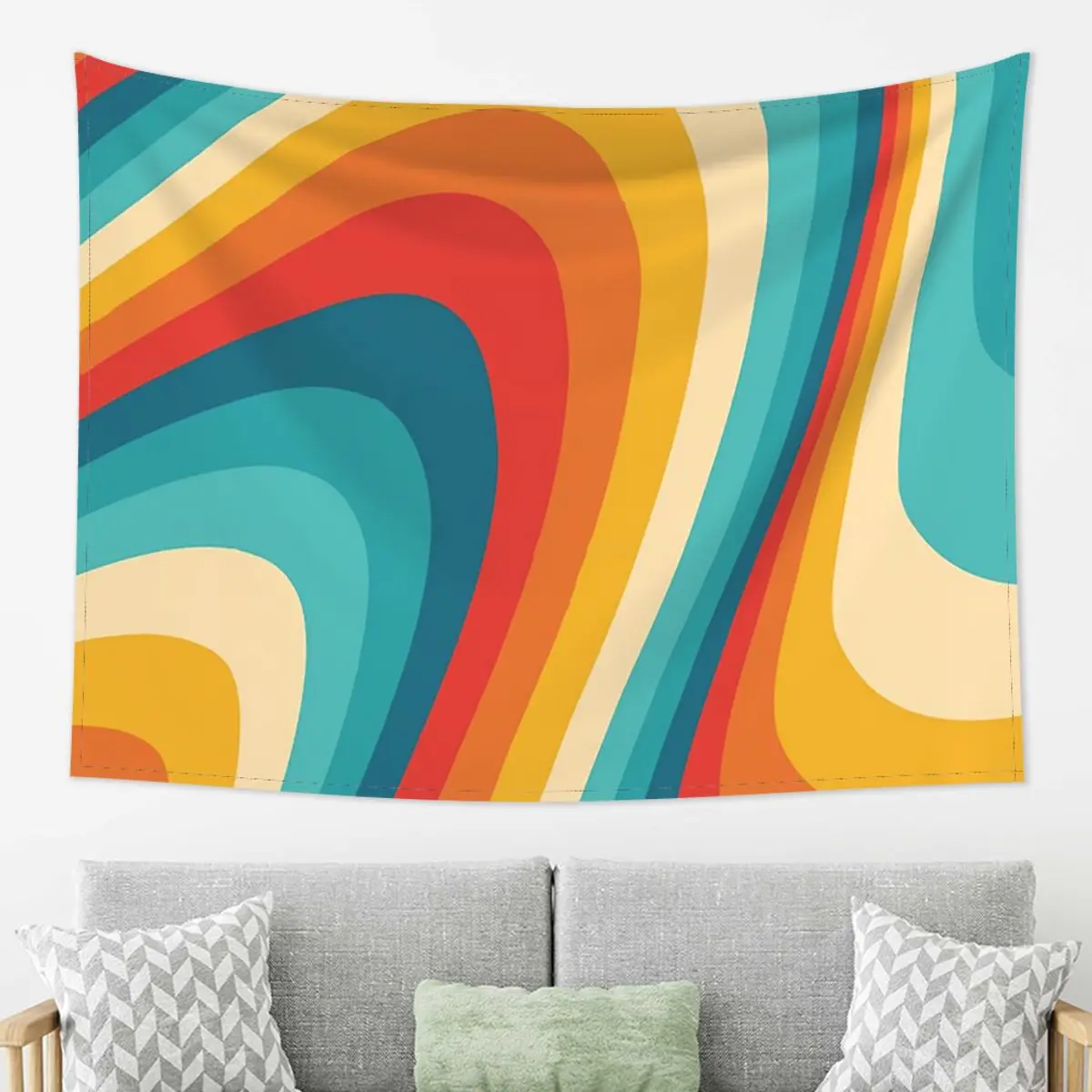 

70s Retro Aesthetic Tapestry Decoration Art Aesthetic Tapestries for Living Room Bedroom Decor Home Wall Cloth Wall Hanging