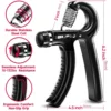 5-60Kg Adjustable Grip Strength Trainer with Finger Exerciser Hand Grip Strengthener for Muscle Building and Injury Recover 2