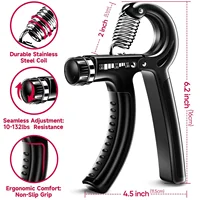 5-60Kg Adjustable Grip Strength Trainer with Finger Exerciser Hand Grip Strengthener for Muscle Building and Injury Recover 2