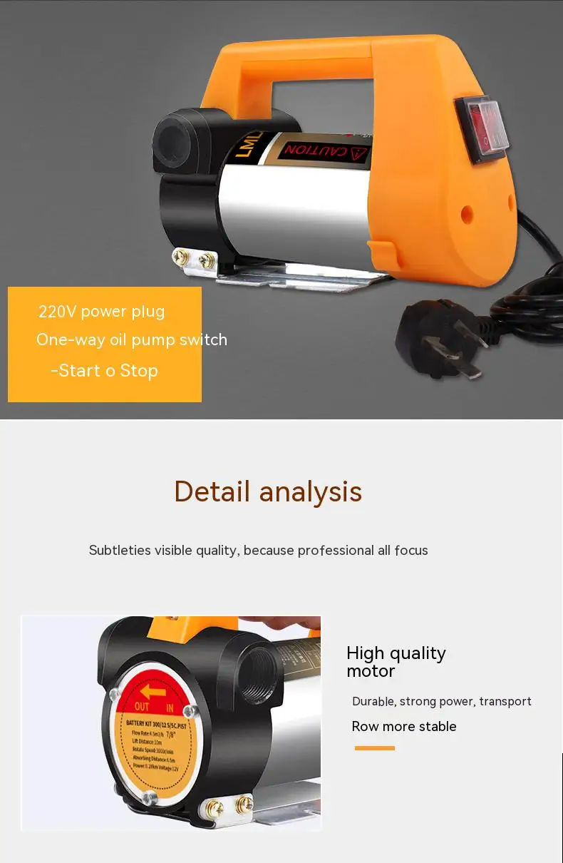 Bomba de óleo elétrica ac 220v dc