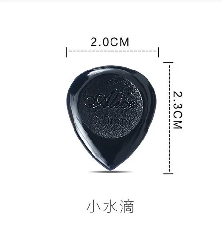 Guitar Picks 2 Pcs Electric Bass Guitar Picks Shape Waterdrop Thickness 1.0 2.0 3.0 mm One Each Color Random