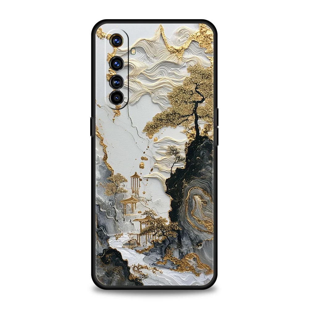 Landschafts malerei Handy hülle für Realme 8 9 Pro plus 8i 9i 6 7 gt2 c21 c25 c3 c11 11 pro 5g plus stoß feste Silikonsc halen taschen – Detail 5