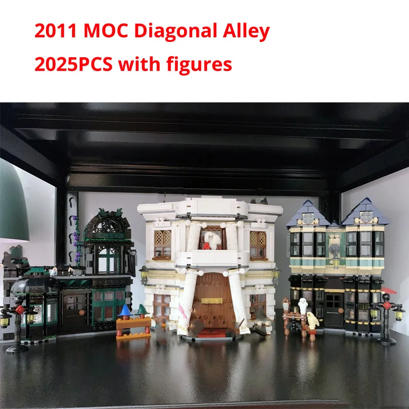 

В наличии MOC 032101, серия городских пейзажей Diagon Alley Bank, игрушка, модель MOC-53748, строительные блоки, 4185 шт., кирпичные игрушки, подарочный набор игрушек