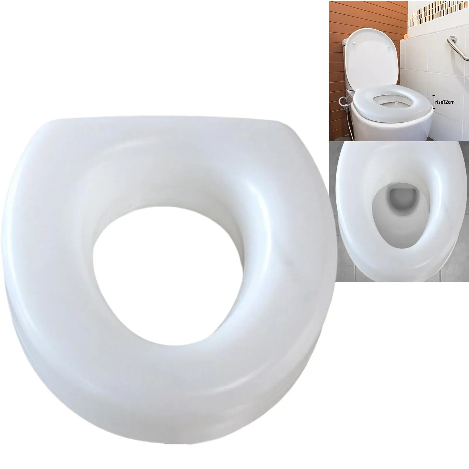 Simple Raised Toilet Seat for Elderly Tool Set Up Accessories Large Opening 3