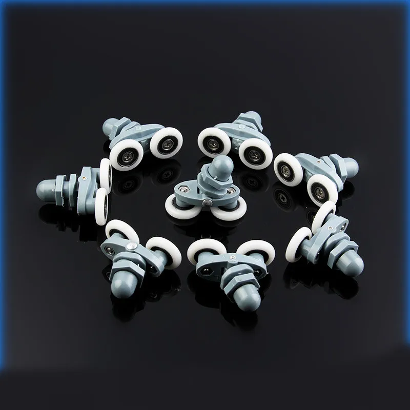 Rolos Duplos da Porta do Chuveiro dos Peças Diâmetro das Rodas dos Corredores 19 23 25 27 mm 8