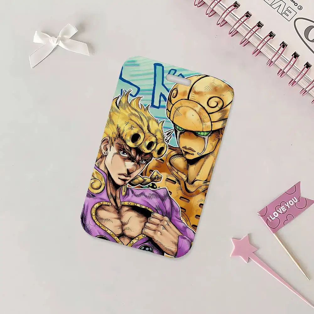Anime JoJos Bizarre A-Adventure Ausweishalter mit Umhängeband für Büro, Schule, Namenskarte, Ausweishülle – Detail 3