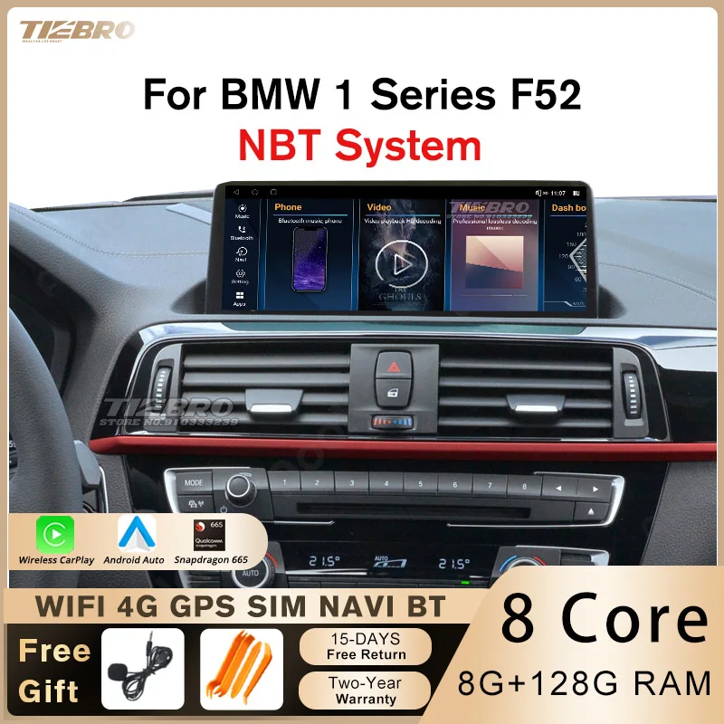 

TIEBRO 8.8Inch Android12 Car Radio For BMW 1 Series F52 2016-2017 NBT LHD 8+128G with Carplay Screen Player