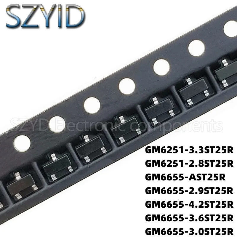 

100PCS SOT23 GM6251-3.3ST25R GM6251-2.8ST25R GM6655-AST25R GM6655-2.9ST25R GM6655-4.2ST25R GM6655-3.6ST25R GM6655-3.0ST25R