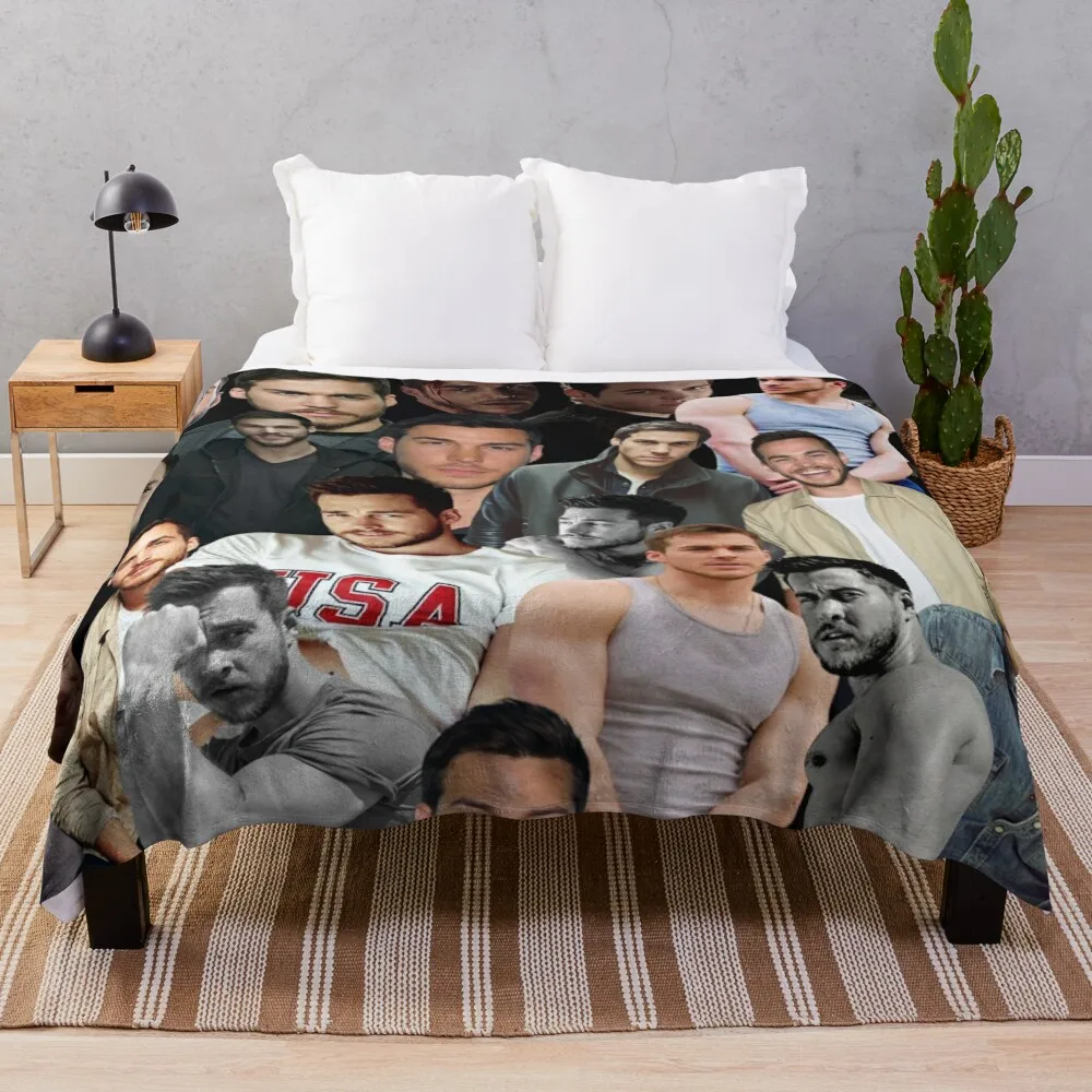 

kai parker photo collage Throw Blanket christmas gifts For Decorative Sofa Blankets