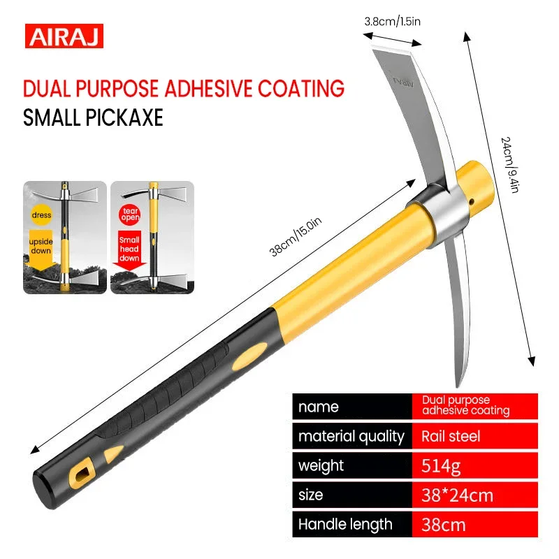 Multifunctional Garden Axe Outdoor Mountaineering Pick High Hardness Steel Casting Soil Loose Home Gardening Hand Tools
