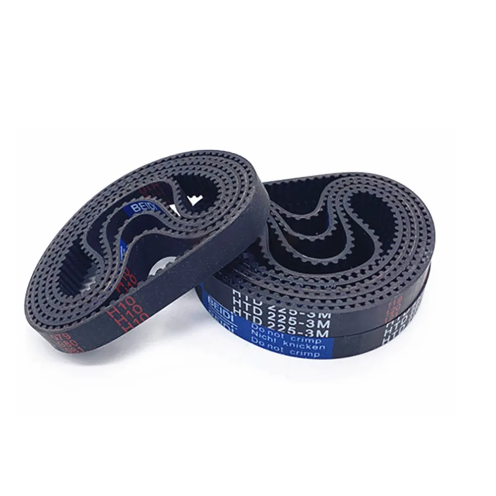 Width 6 10 15 20mm HTD 3M Rubber Arc Tooth Timing Belt Pitch Length 204 207 210 213 216 219 222 225 228 231 234mm Drive Belts