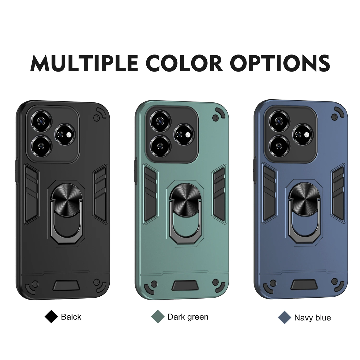 Rugged Shockproof Case with Ring Stand Holder