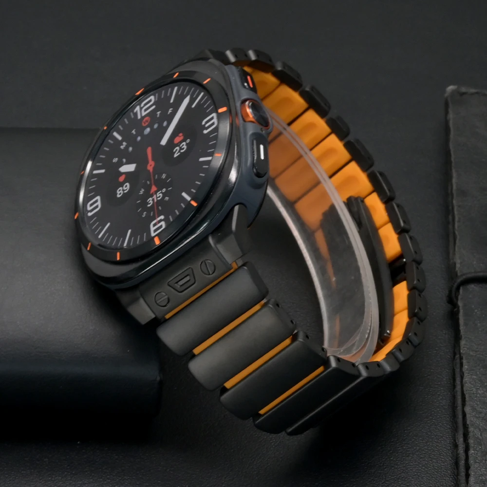 Luxury Titanium Strap for Samsung Galaxy Watch Ultra 2025 Ultra2 Rubber Business Band for GALAXY WATCH ULTRA 47mm 2024 Watchband