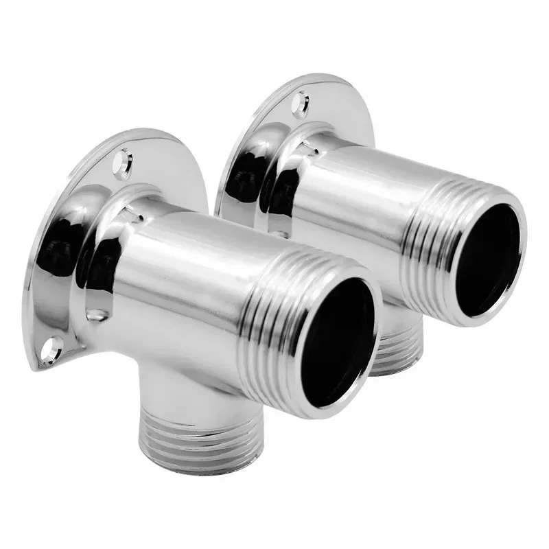 Wall Mounted Faucet Installation Adapter Inlet Outlet Water Way Valve Faucet Fixed Base Bracket Bathroom Tap Replacement Parts
