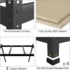 48" x 24" x 72" Heavy Duty Storage Shelves - 5 Tier Adjustable Garage Storage Shelving, Metal Storage Utility Rack She 4