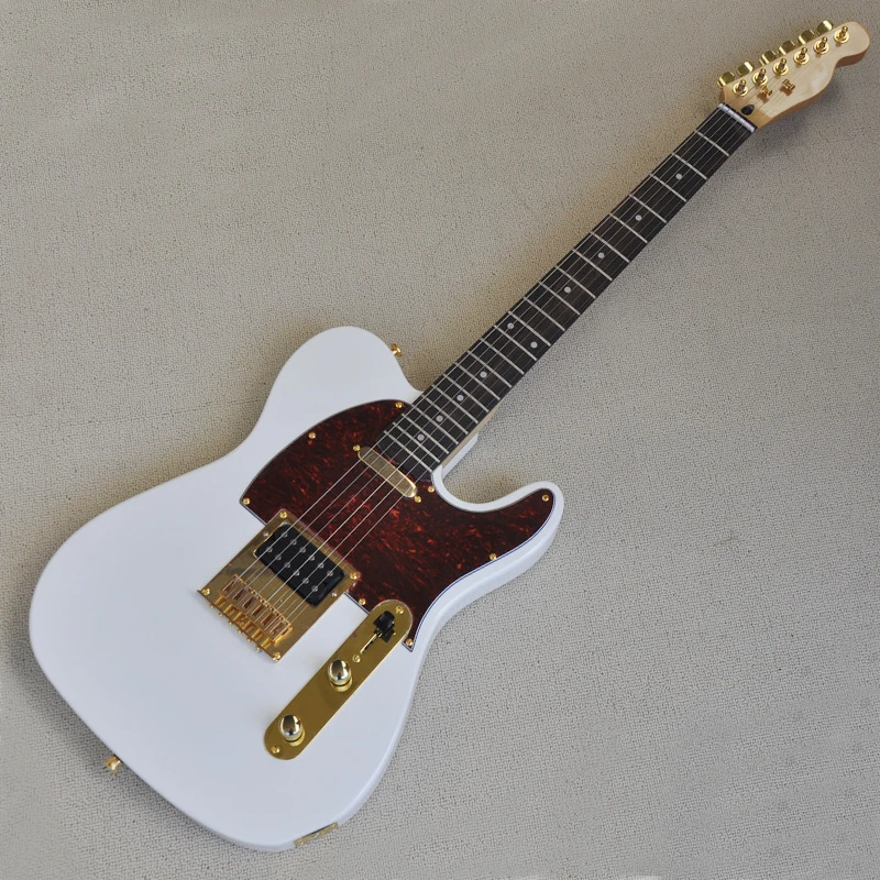 Off-the-shelf Electric Guitar White Body Fixed Bridge Rose Wood Fingerboard OTGT-2084
