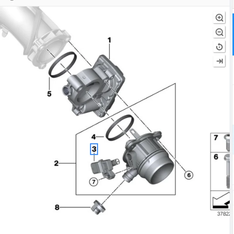 13628637897 Intake manifold absolute pressure sensor For MINI F20 F52 F45 F46 F30 G20 G21 F35 F48 F49 F39 G01 G02 13627636935