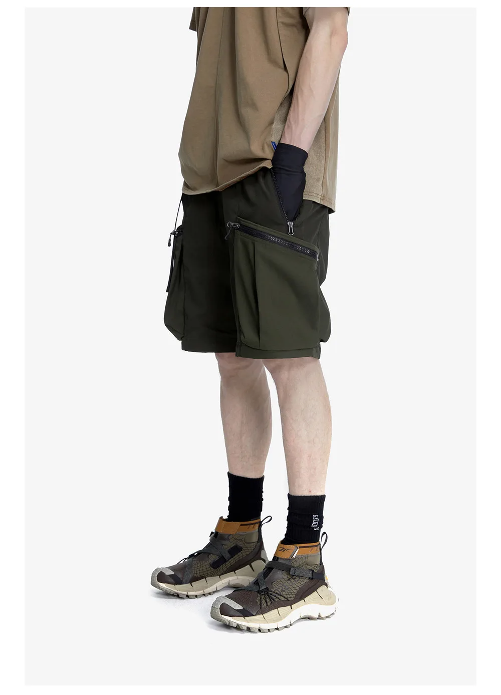 Reindee Lusion 23ss 208 2-in-1  detachable patchwork color block pants dwr coating multiple pockets techwear gorpcore warcore