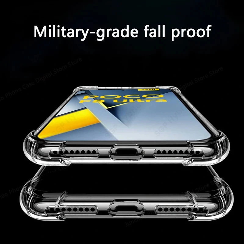 Luxury Shockproof Transparent Soft Bumper Case Cover in Clear